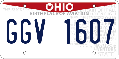 OH license plate GGV1607