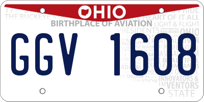 OH license plate GGV1608