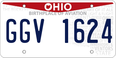 OH license plate GGV1624