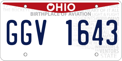 OH license plate GGV1643