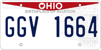 OH license plate GGV1664