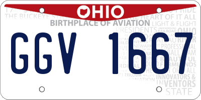 OH license plate GGV1667