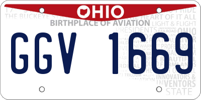 OH license plate GGV1669