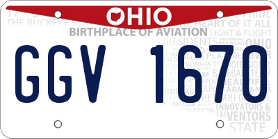 OH license plate GGV1670