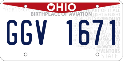 OH license plate GGV1671