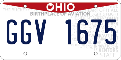 OH license plate GGV1675