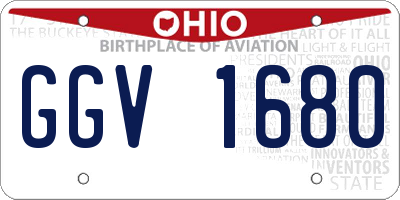 OH license plate GGV1680