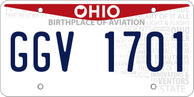OH license plate GGV1701