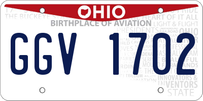 OH license plate GGV1702