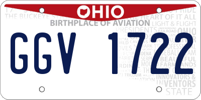 OH license plate GGV1722
