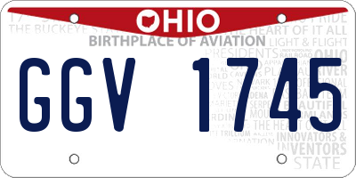 OH license plate GGV1745