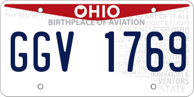 OH license plate GGV1769