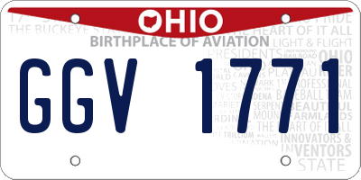 OH license plate GGV1771