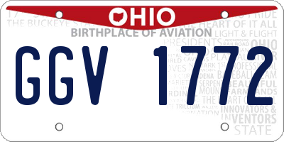 OH license plate GGV1772