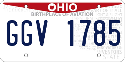 OH license plate GGV1785