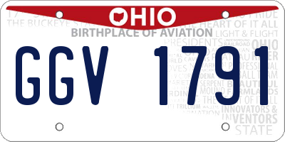 OH license plate GGV1791