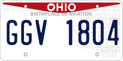 OH license plate GGV1804