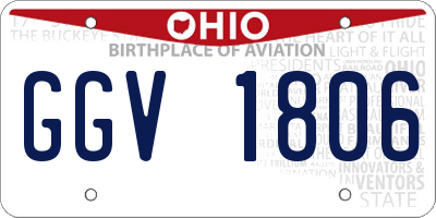 OH license plate GGV1806