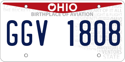 OH license plate GGV1808
