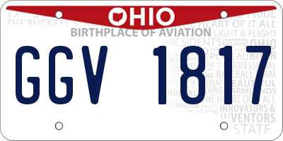 OH license plate GGV1817