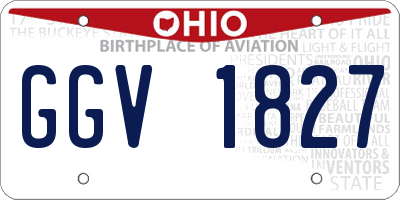 OH license plate GGV1827