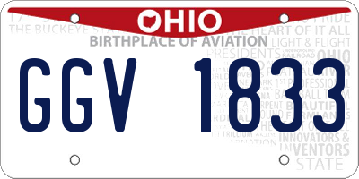OH license plate GGV1833