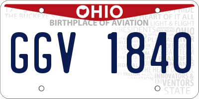 OH license plate GGV1840