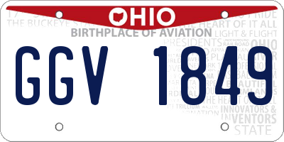 OH license plate GGV1849