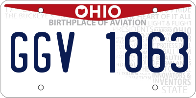 OH license plate GGV1863