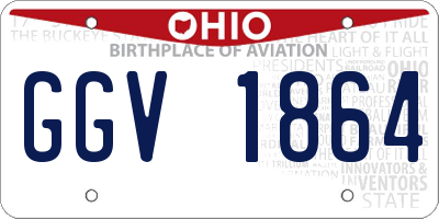 OH license plate GGV1864