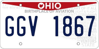 OH license plate GGV1867