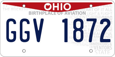 OH license plate GGV1872
