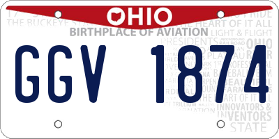 OH license plate GGV1874