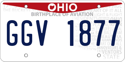 OH license plate GGV1877