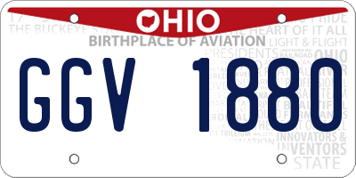 OH license plate GGV1880