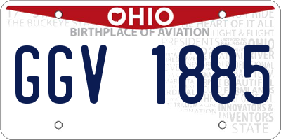 OH license plate GGV1885