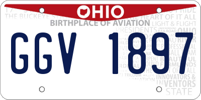 OH license plate GGV1897