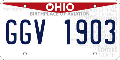 OH license plate GGV1903