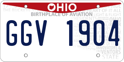 OH license plate GGV1904