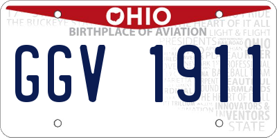 OH license plate GGV1911