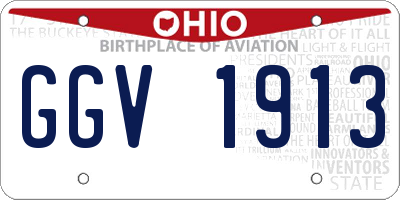 OH license plate GGV1913