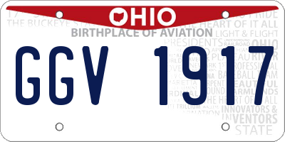 OH license plate GGV1917
