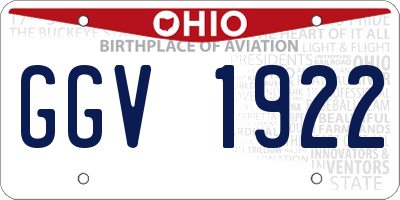 OH license plate GGV1922