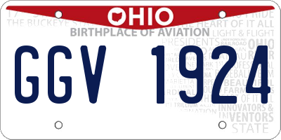 OH license plate GGV1924
