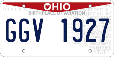 OH license plate GGV1927