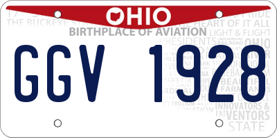OH license plate GGV1928