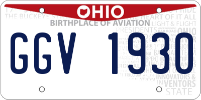 OH license plate GGV1930
