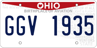 OH license plate GGV1935