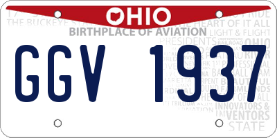 OH license plate GGV1937