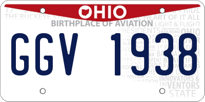 OH license plate GGV1938